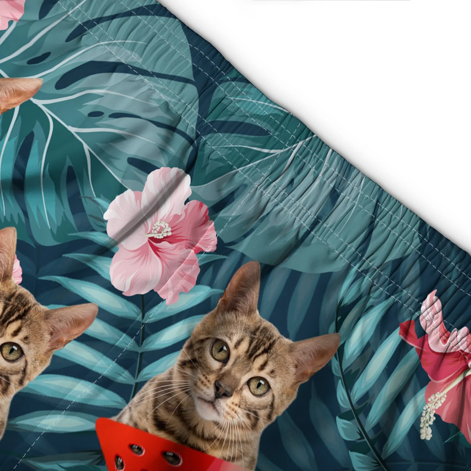 Custom Photo Funny Family Pet Face - Gift For Women, Besties, Sisters, Dog And Cat Lovers - Personalized Custom Women Beach Shorts - Image 4
