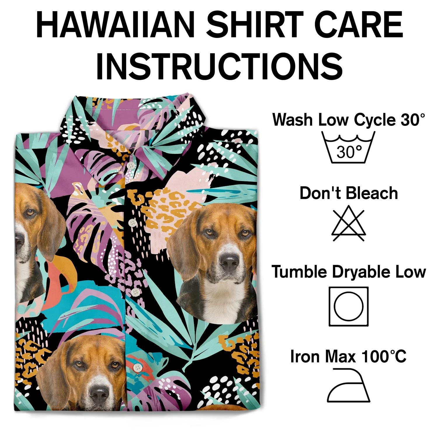Custom Photo Funny Family Pet Face Purple Tropical - Gift For Pet Lovers, Dog Lovers, Cat Lovers - Personalized Hawaiian Shirt - Image 5