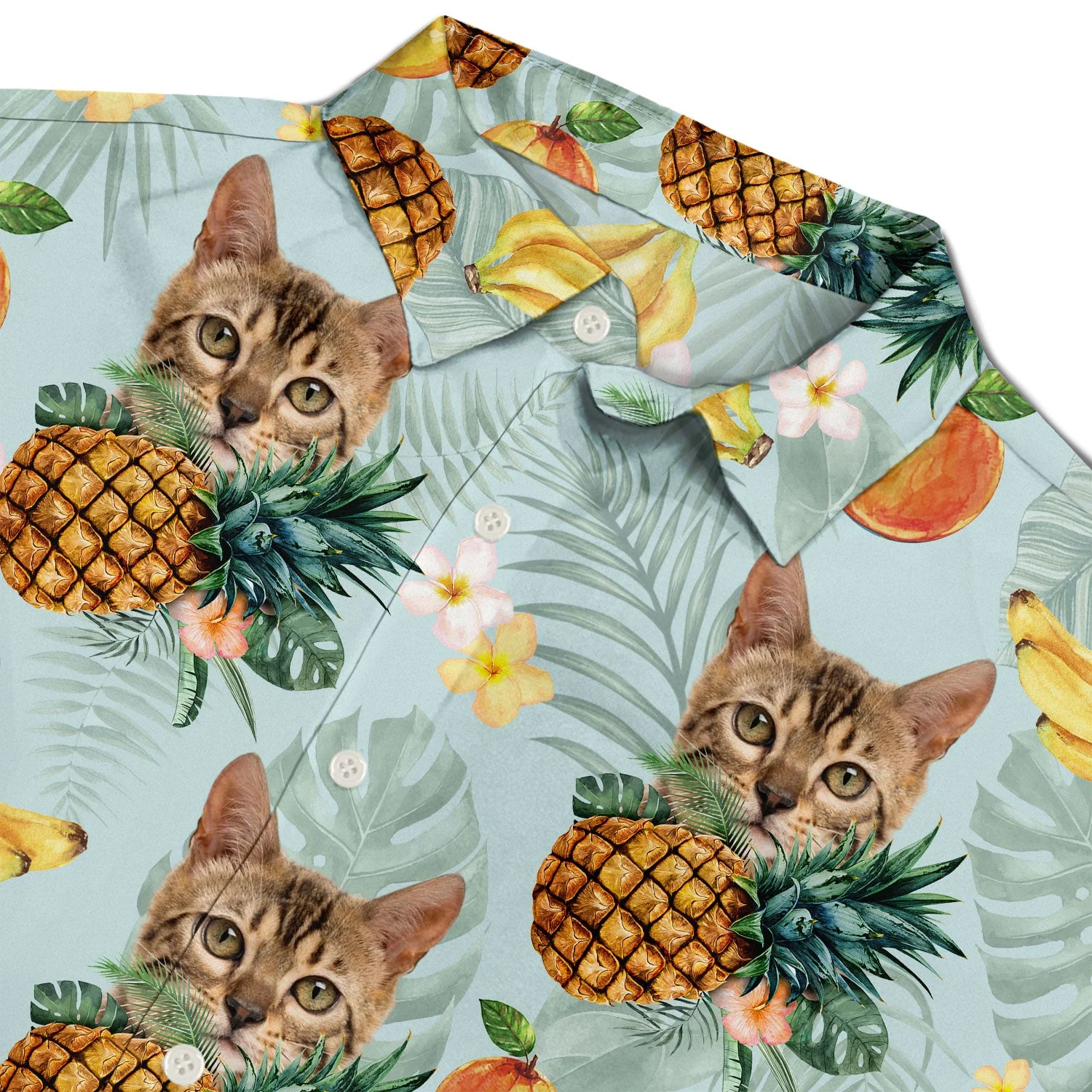Custom Photo Funny Family Pet Face Tropical Fruit - Gift For Men, Dog And Cat Lovers - Personalized Custom Hawaiian Shirt - Image 4