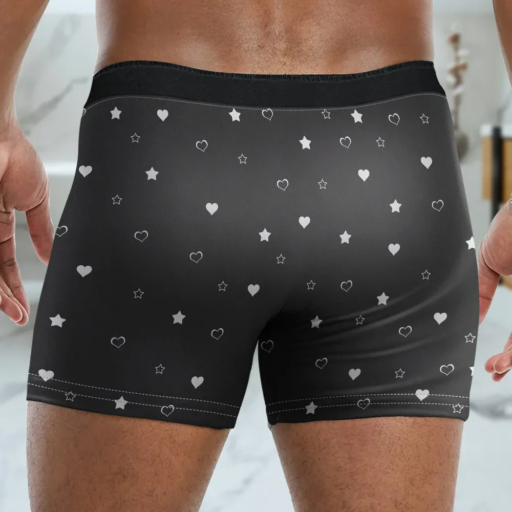 Custom Photo Funny Girlfriend Wife Face I Love You For Who You Are - Personalized Men's Boxer Briefs - Image 6