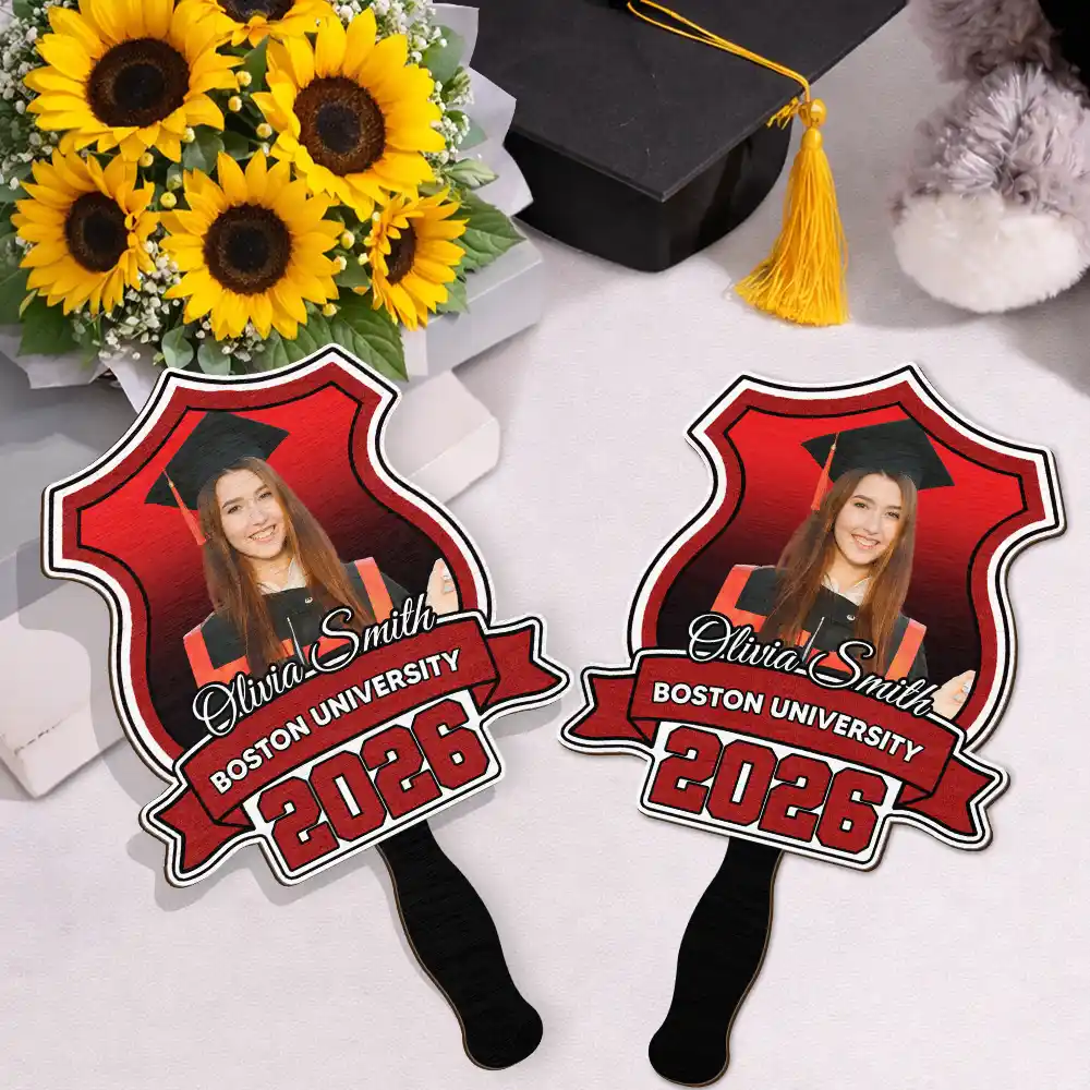 Custom Photo Funny Graduation Prop - Personalized Graduation Handheld Fan - Image 3