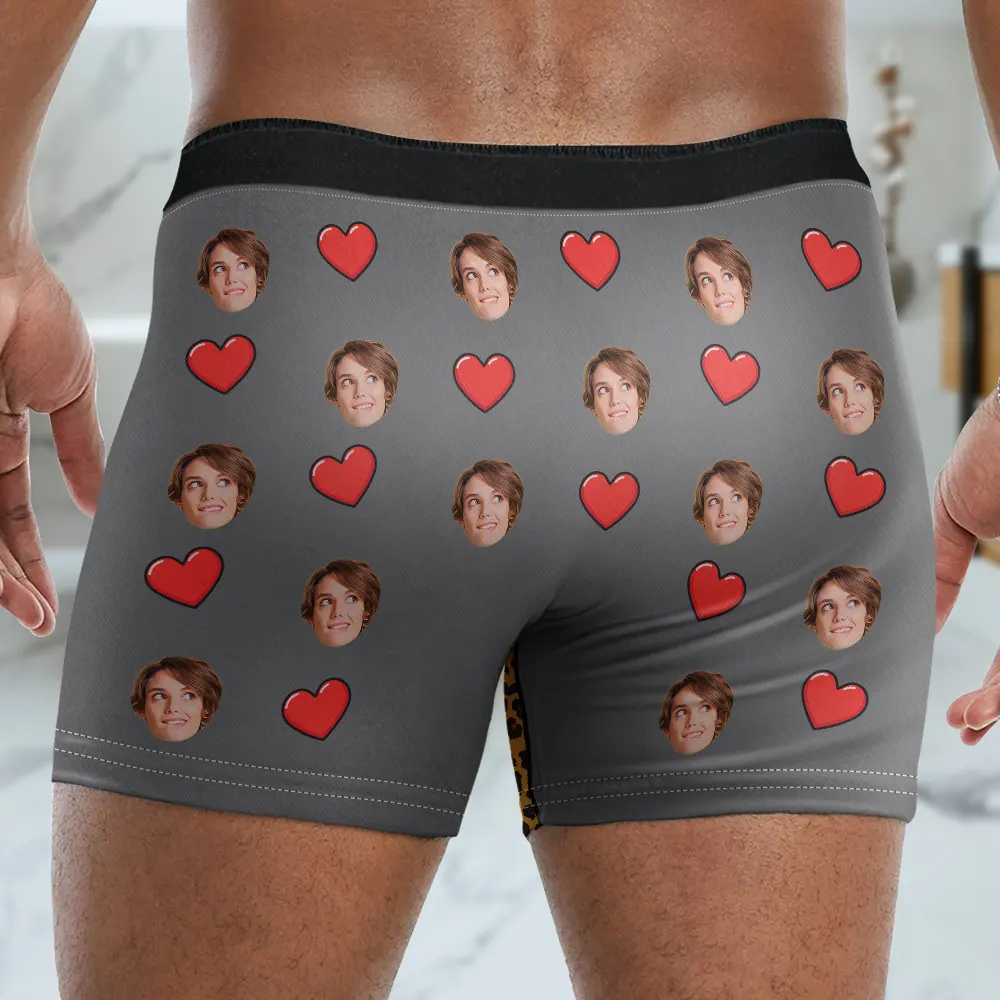 Custom Photo Funny I Licked It - Personalized Men's Boxer Briefs - Image 4