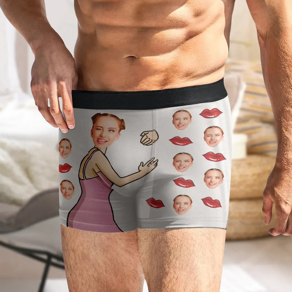 Custom Photo Funny I Licked It - Personalized Men's Boxer Briefs - Image 5