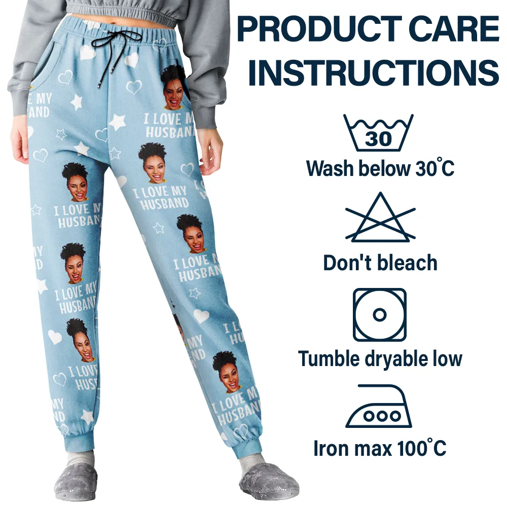 Custom Photo Funny I Love My Lover - Personalized Pajama Pants - Image 6