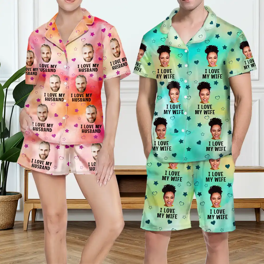 Custom Photo Funny I Love My Lover - Personalized Short Pajamas Set - Image 5