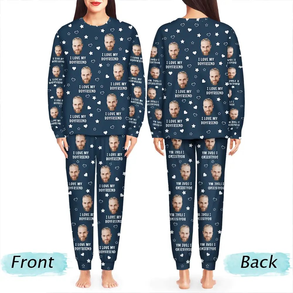 Custom Photo Funny I Love My Lover - Personalized Unisex Pajamas Set - Image 5