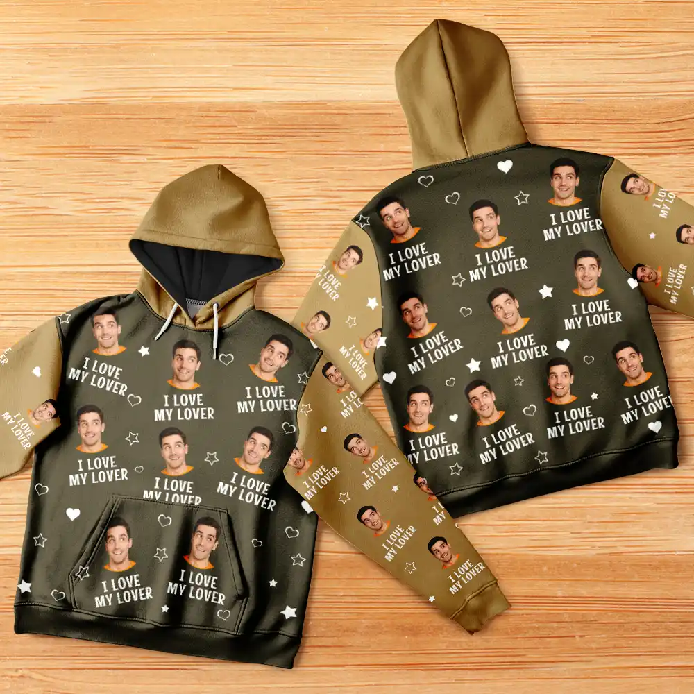 Custom Photo Funny I Love My Lover Wife Husband Couple - Personalized Pullover Hoodie - Image 6