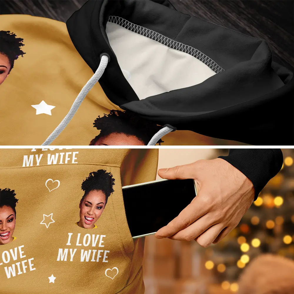 Custom Photo Funny I Love My Lover Wife Husband Couple - Personalized Pullover Hoodie - Image 7