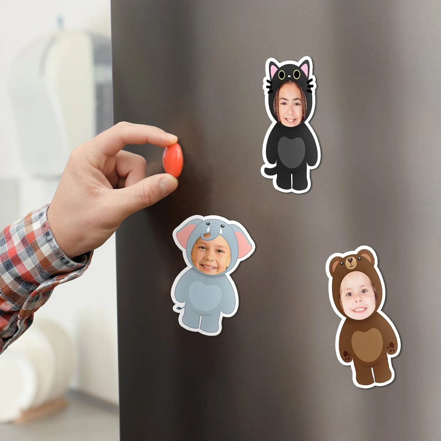 Custom Photo Funny Kid Animal Cosplay - Gift For Children, Grandkids - Personalized Magnet - Image 4