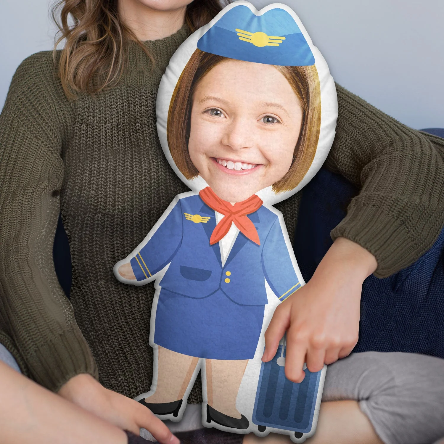 Custom Photo Funny Kid Dream Jobs - Gift For Children, Grandkids - Personalized Custom Shaped Pillow - Image 3
