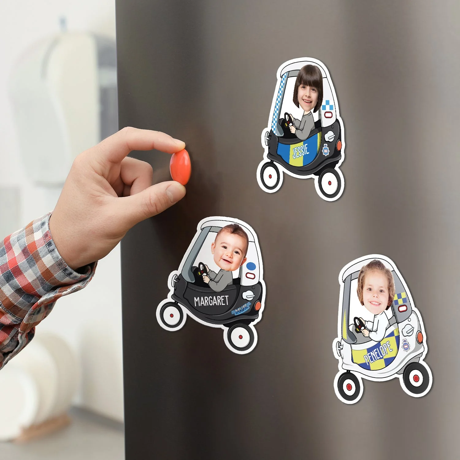 Custom Photo Funny Kid Driver - Gift For Children, Grandkids, Parents, Grandparents - Personalized Magnet - Image 4