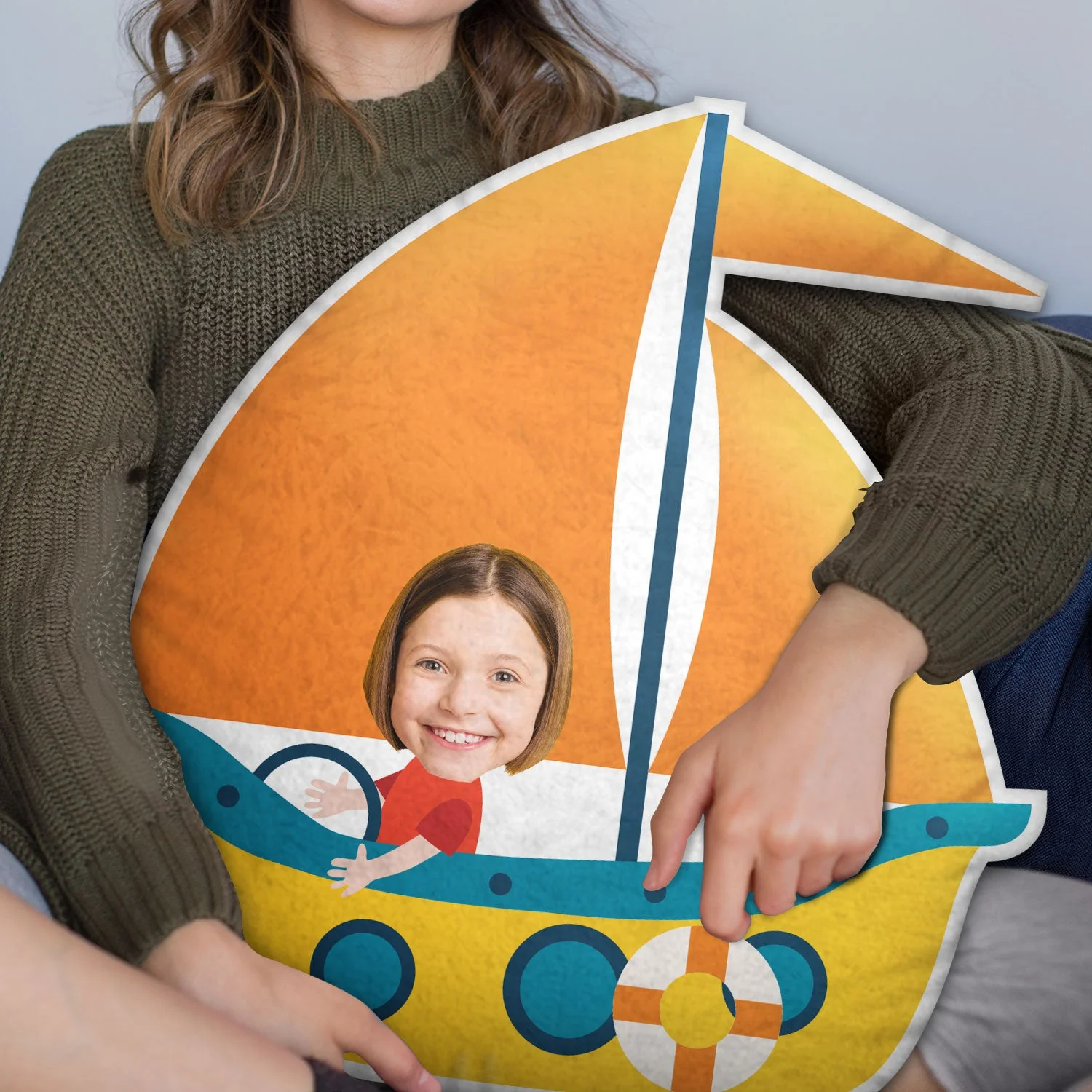 Custom Photo Funny Kid Vehicle - Gift For Children, Grandkids - Personalized Custom Shaped Pillow - Image 3