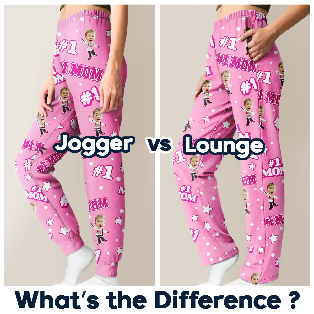 Custom Photo Funny Kids #1 Dad #1 Mom - Personalized Pajama Pants - Image 7