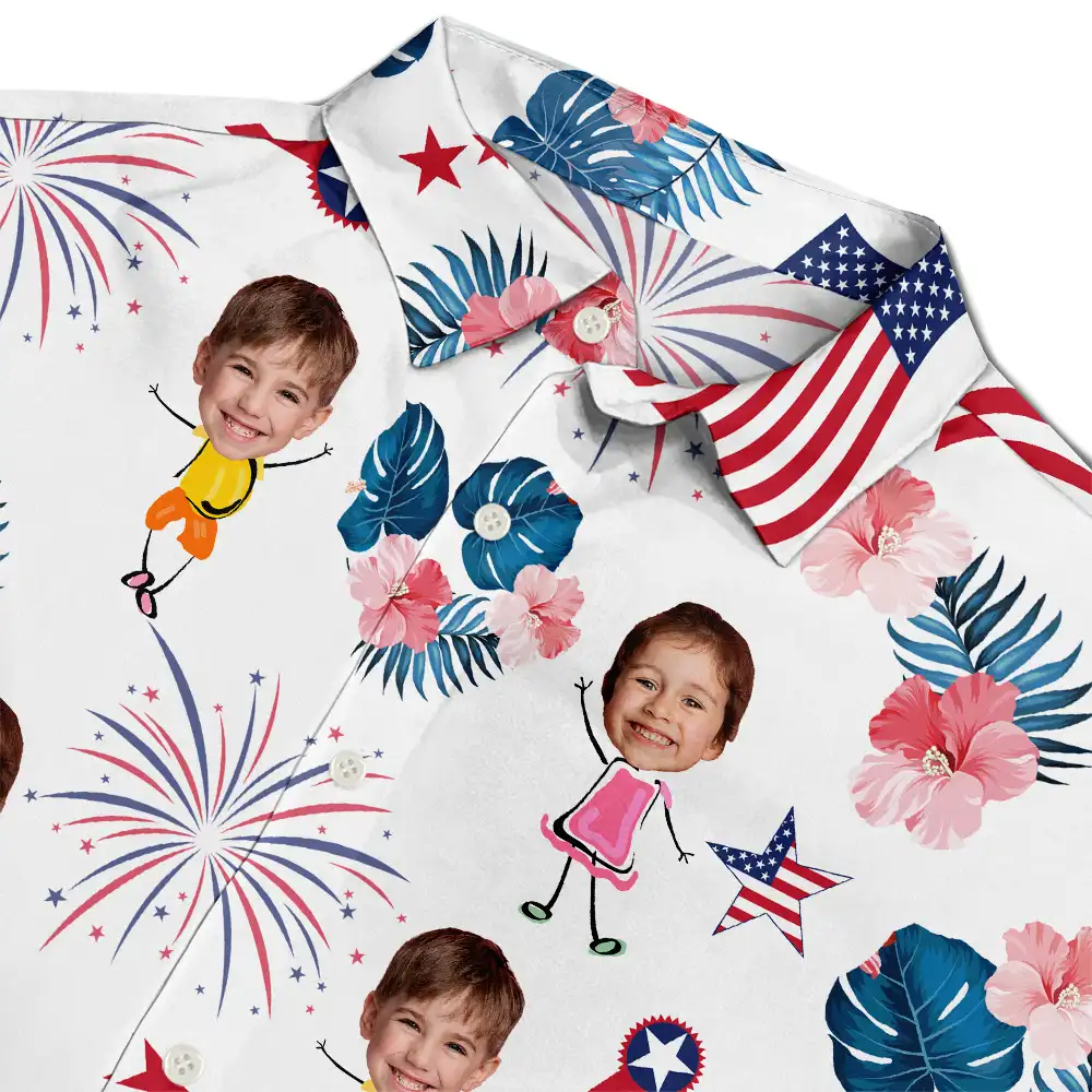 Custom Photo Funny Kids - Personalized Hawaiian Shirt - Image 5