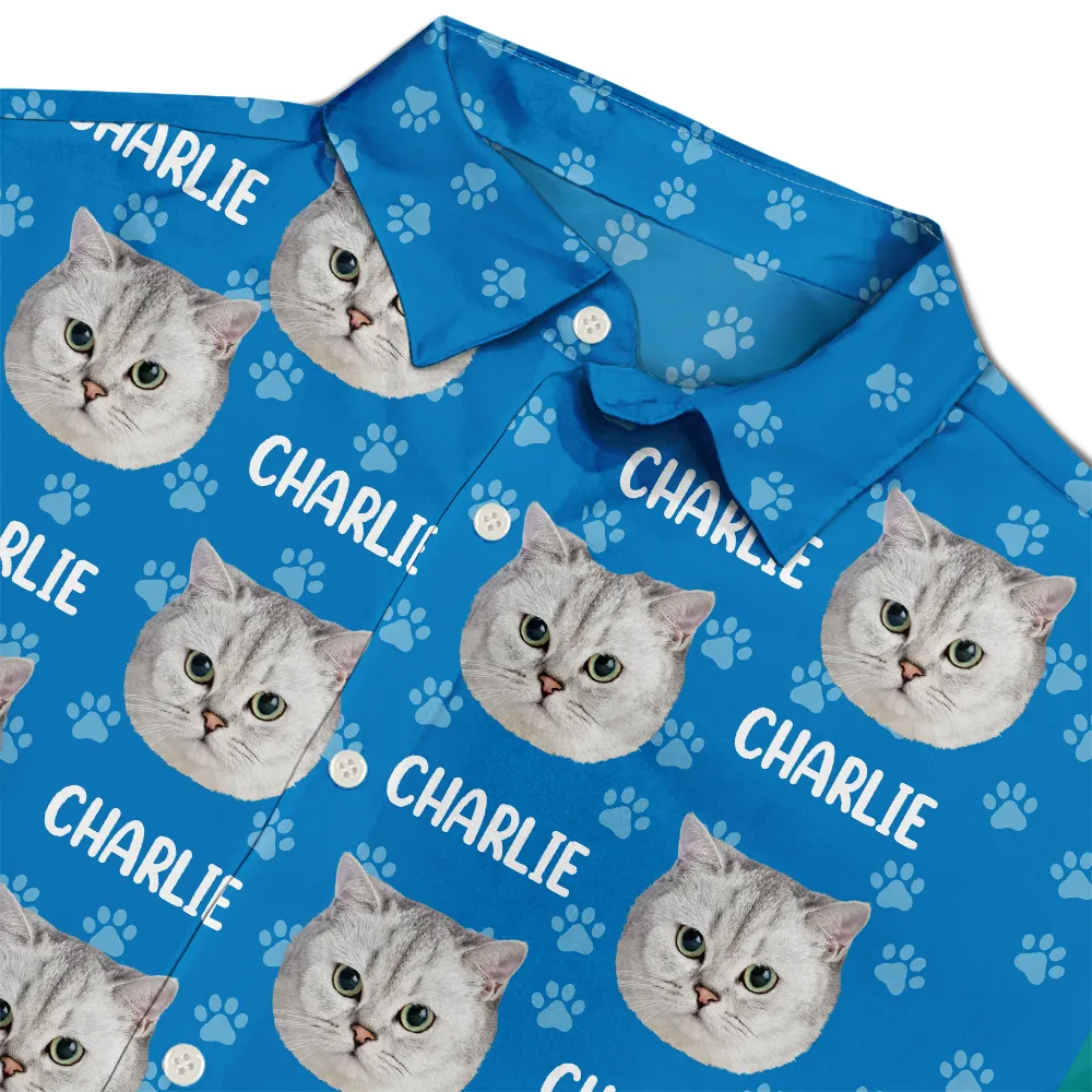 Custom Photo Funny Pet Face Pattern Dog Cat Family - Personalized Hawaiian Shirt - Image 5