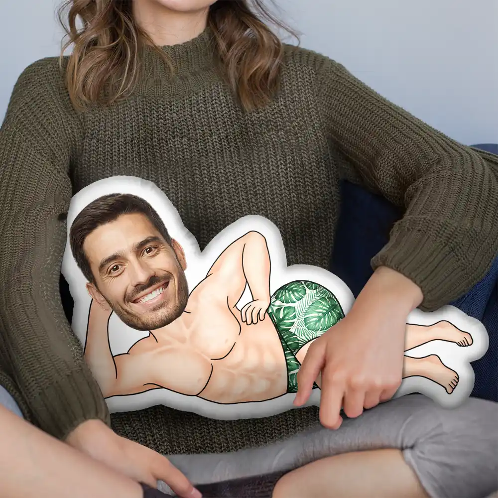 Custom Photo Funny Wife Husband Boyfriend Girlfriend - Personalized Custom Shaped Pillow - Image 3