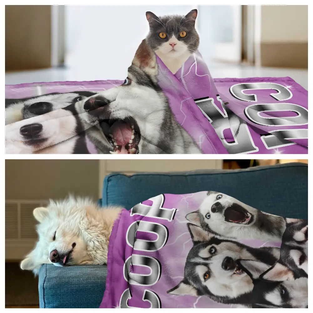 Custom Photo Funny Your Pets - Personalized Pet Blanket - Image 5