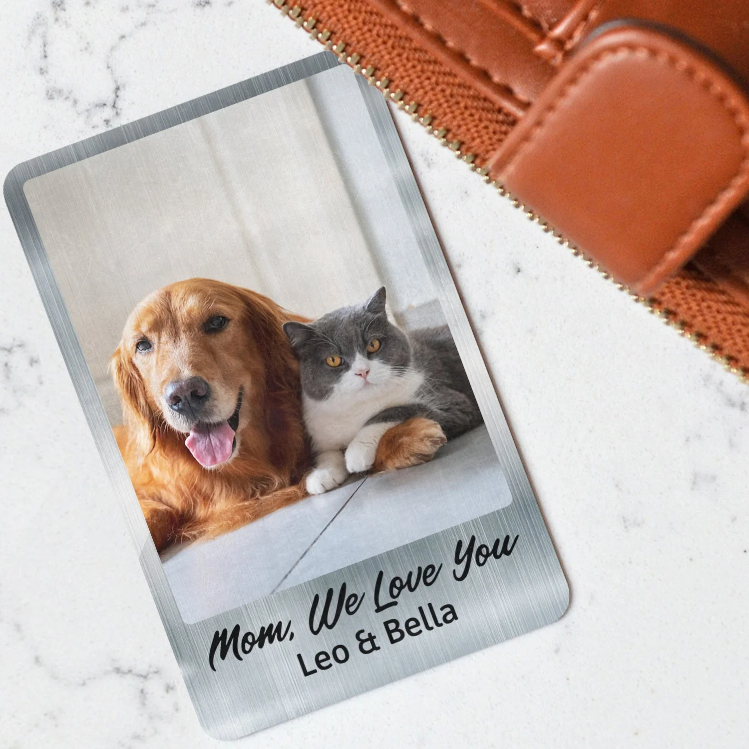 Custom Photo - Gift For Dad, Mom, Family, Siblings, Friends, Couples - Personalized Aluminum Wallet Card - Image 3