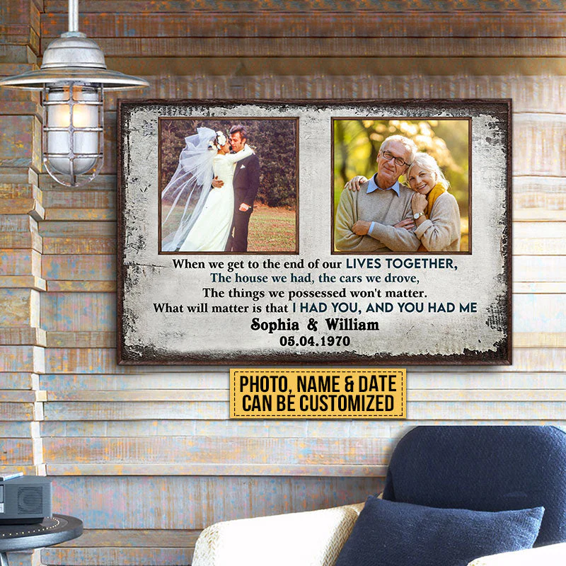 Custom Photo Gift Old Couple When We Get Anniversary Gift Custom Poster, Wedding, Sympathy, Memorial Gift, Wall Pictures, Wall Art, Wall Decor, Grandparents Day Gifts - Image 4