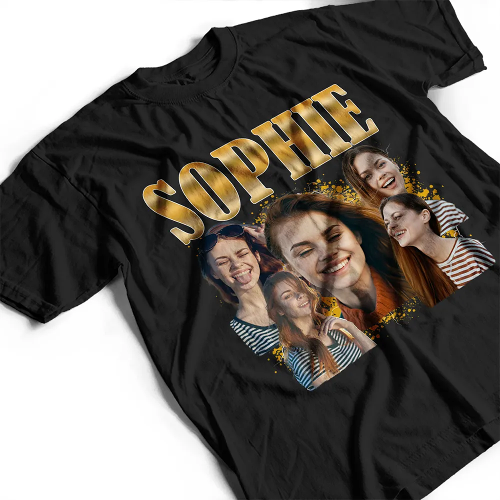 Custom Photo Girlfriend Wife Vintage Shirt - Personalized T Shirt - Image 4
