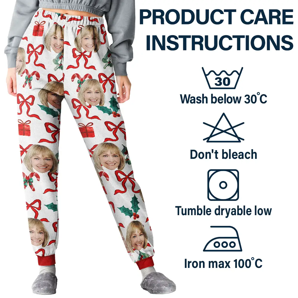 Custom Photo Girly Christmas - Personalized Sweatpants - Image 6