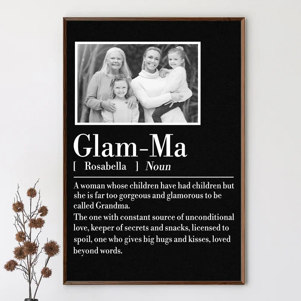 Custom Photo Glamma A Constant Source Of Unconditional Love - Personalized Poster - Image 2