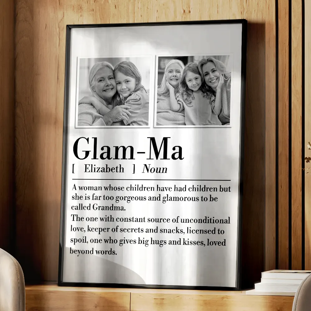 Custom Photo Glamma A Constant Source Of Unconditional Love - Personalized Poster - Image 3