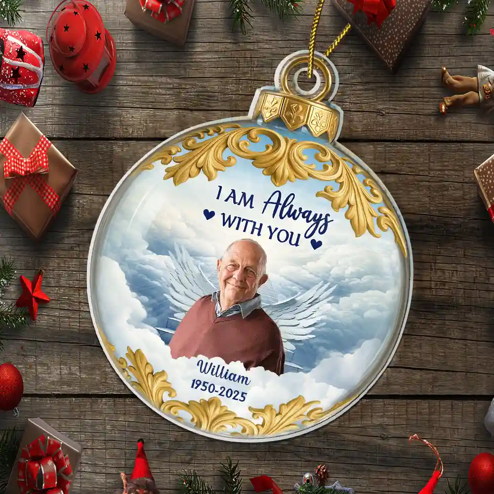 Custom Photo God Holds You in His Arms Memorial Keepsake - Personalized Custom Shaped Acrylic Ornament - Image 6