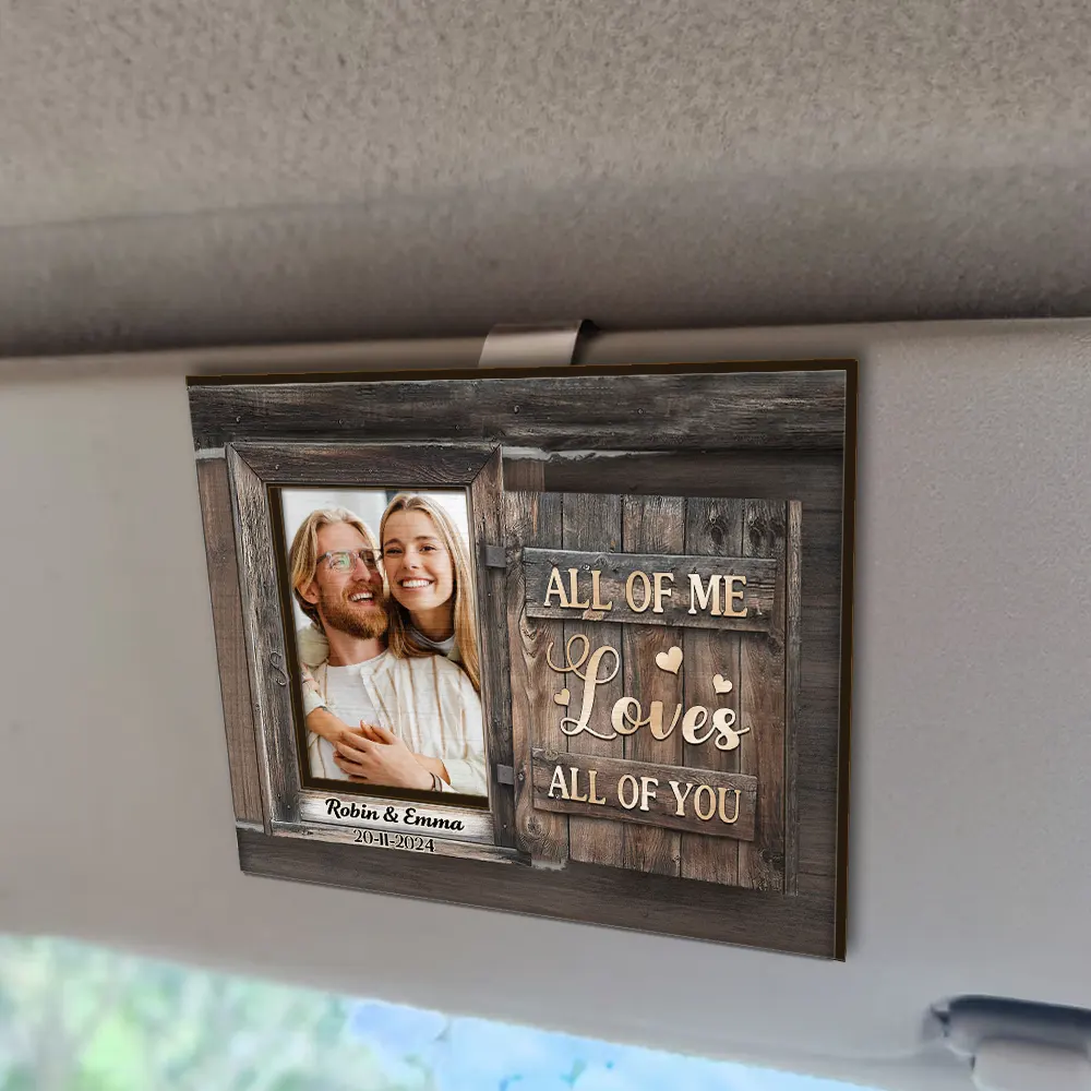 Custom Photo God Knew My Heart Needed You - Personalized Custom Shaped Car Visor Clip - Image 2