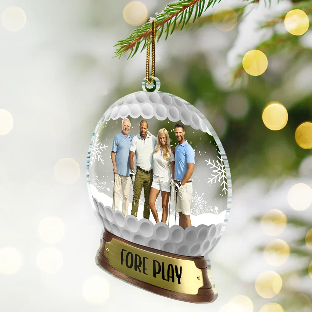 Custom Photo Golf Friends - Personalized Custom Shaped Acrylic Ornament - Image 3