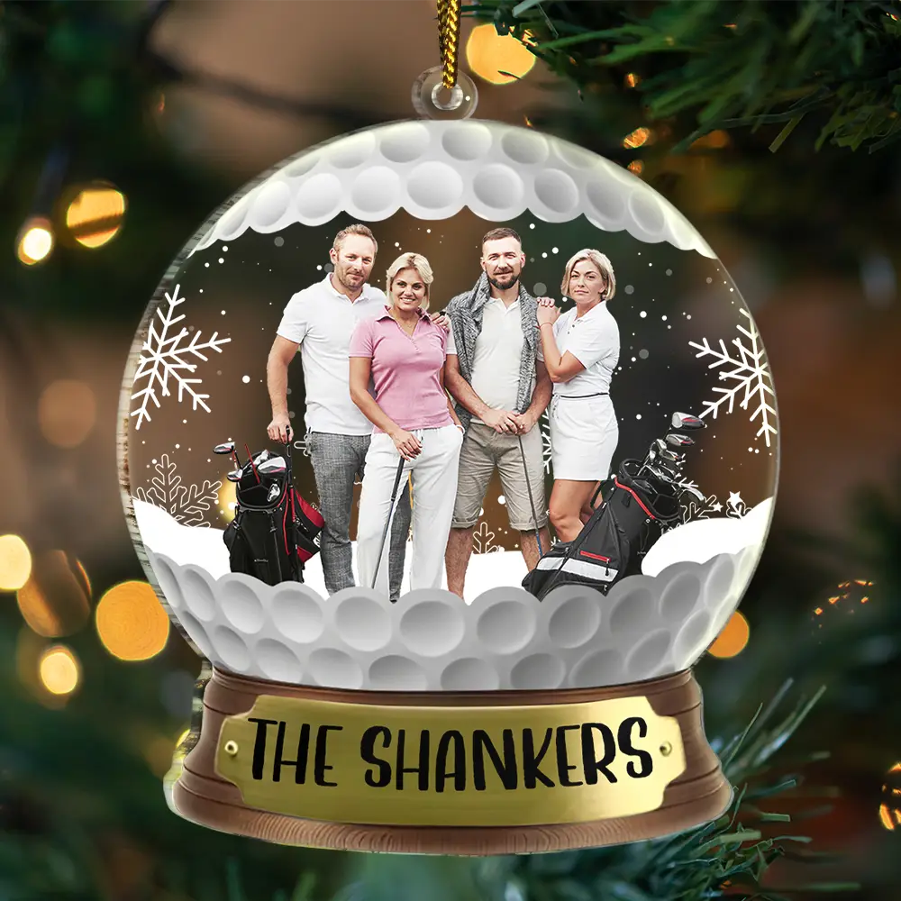 Custom Photo Golf Friends - Personalized Custom Shaped Acrylic Ornament - Image 4