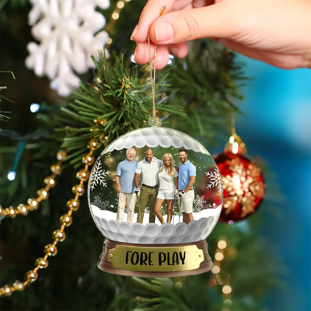 Custom Photo Golf Friends - Personalized Custom Shaped Acrylic Ornament - Image 5