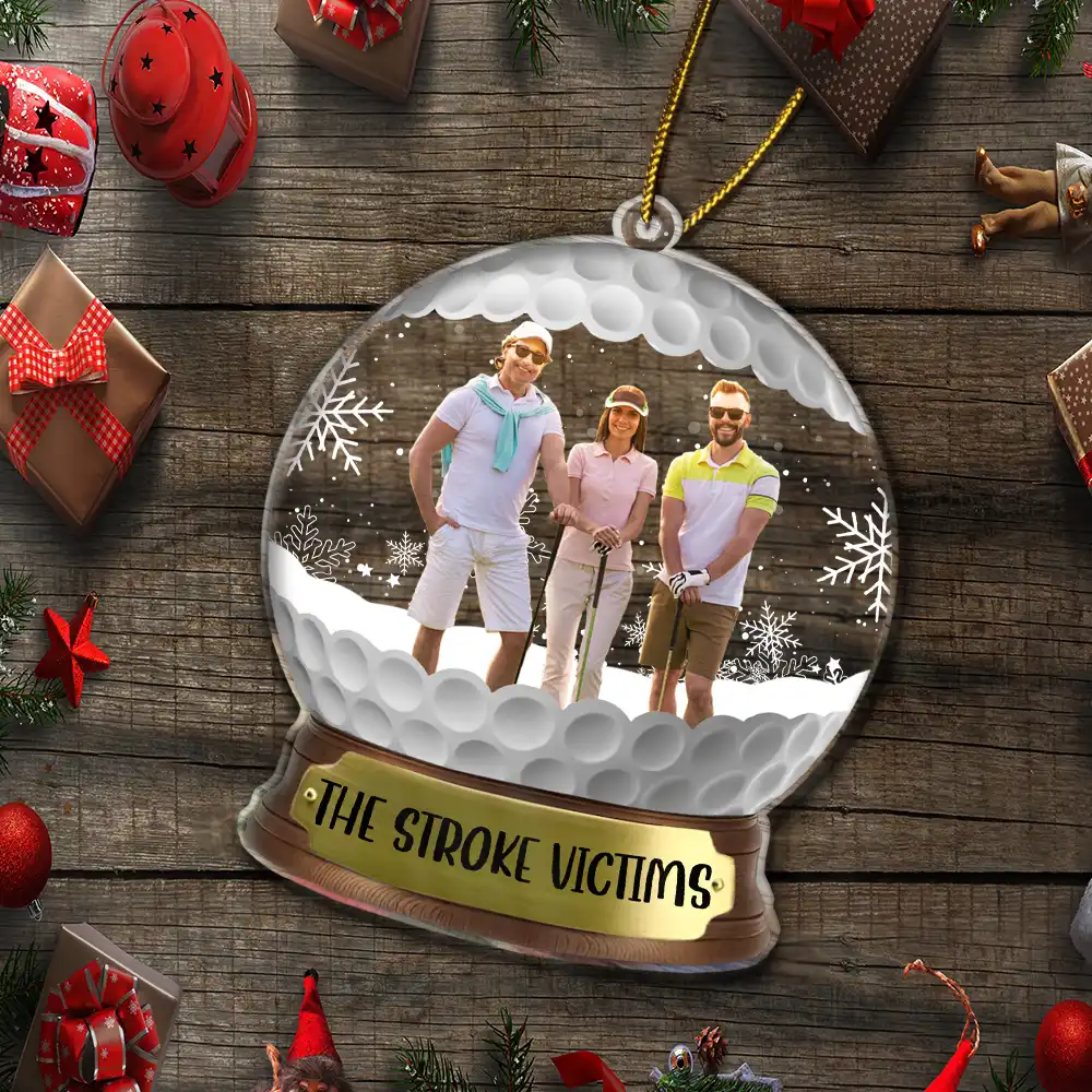 Custom Photo Golf Friends - Personalized Custom Shaped Acrylic Ornament - Image 6