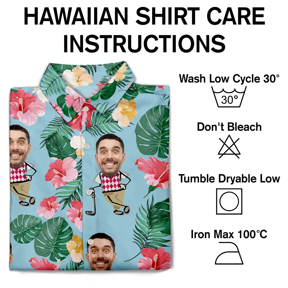 Custom Photo Golf Lovers Funny Art - Personalized Hawaiian Shirt - Image 8