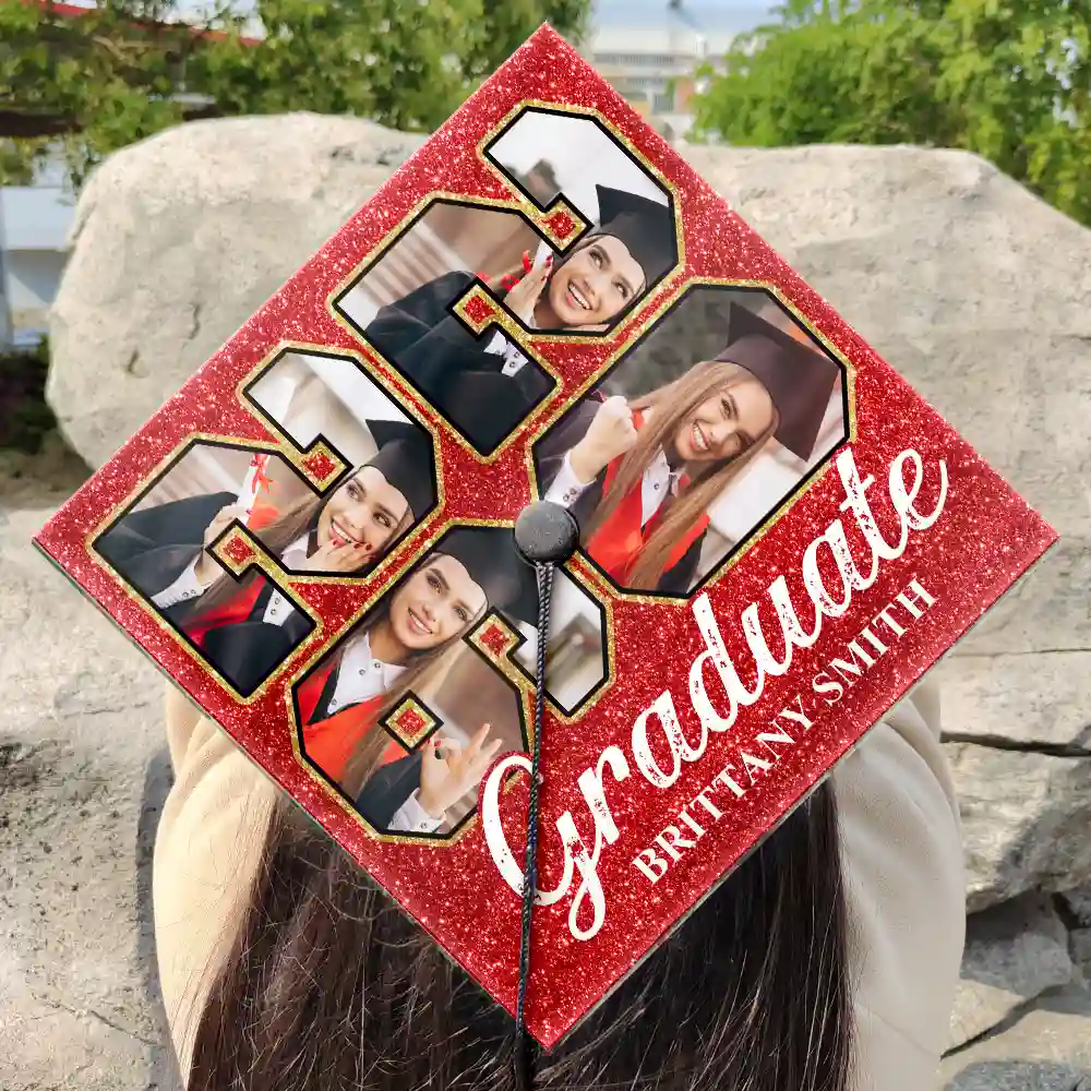 Custom Photo Graduate Anniversary - Personalized Graduation Cap Topper - Image 3