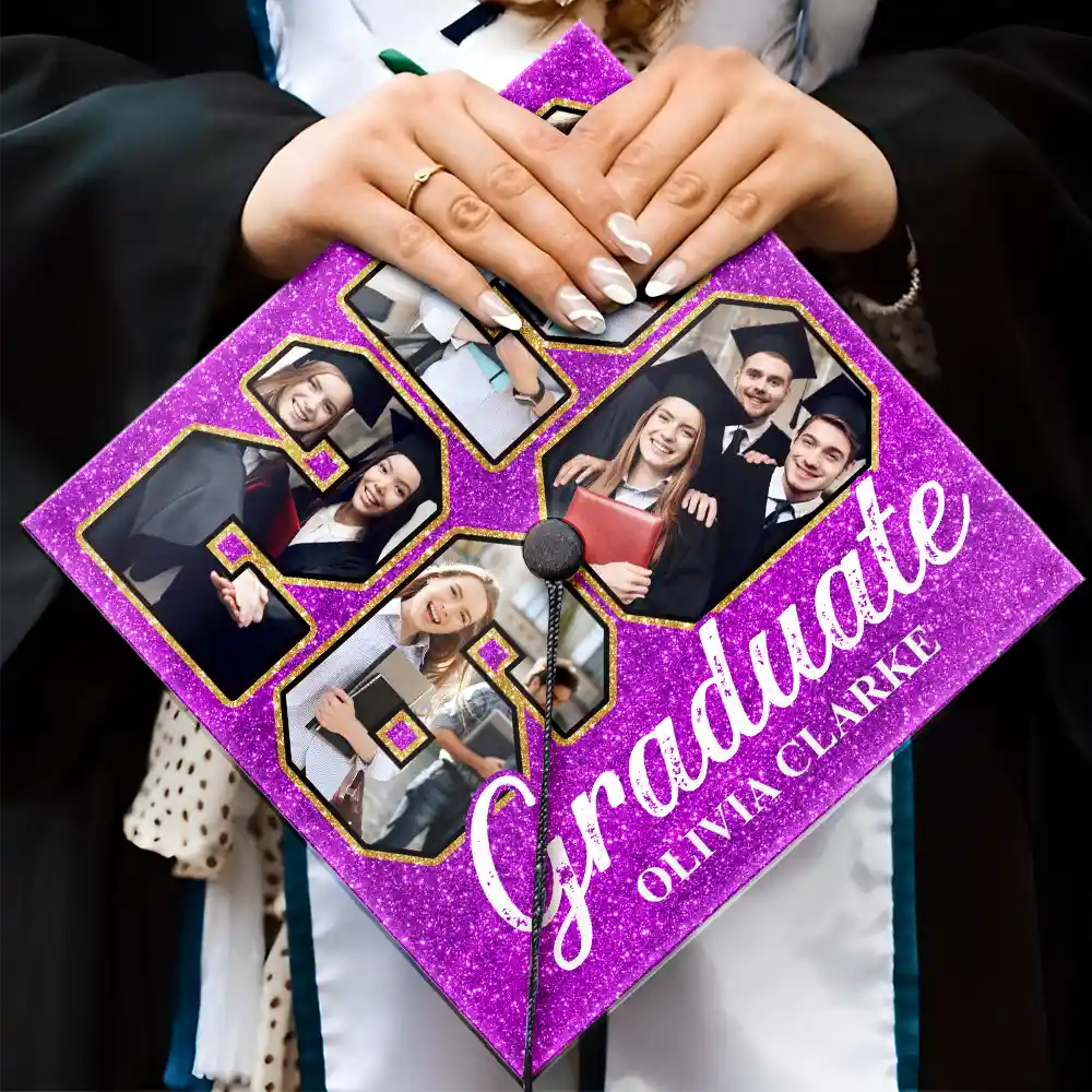 Custom Photo Graduate Anniversary - Personalized Graduation Cap Topper - Image 4