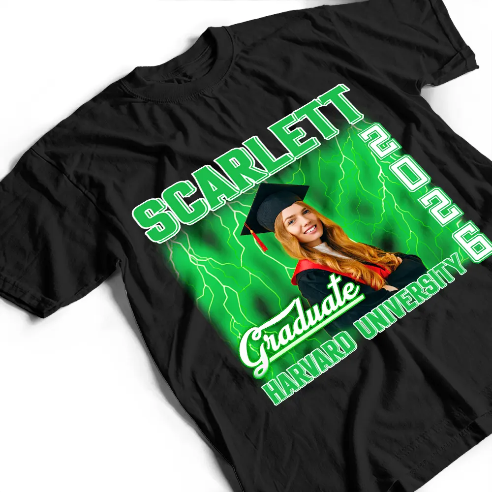 Custom Photo Graduation Congratulations - Personalized T Shirt - Image 4