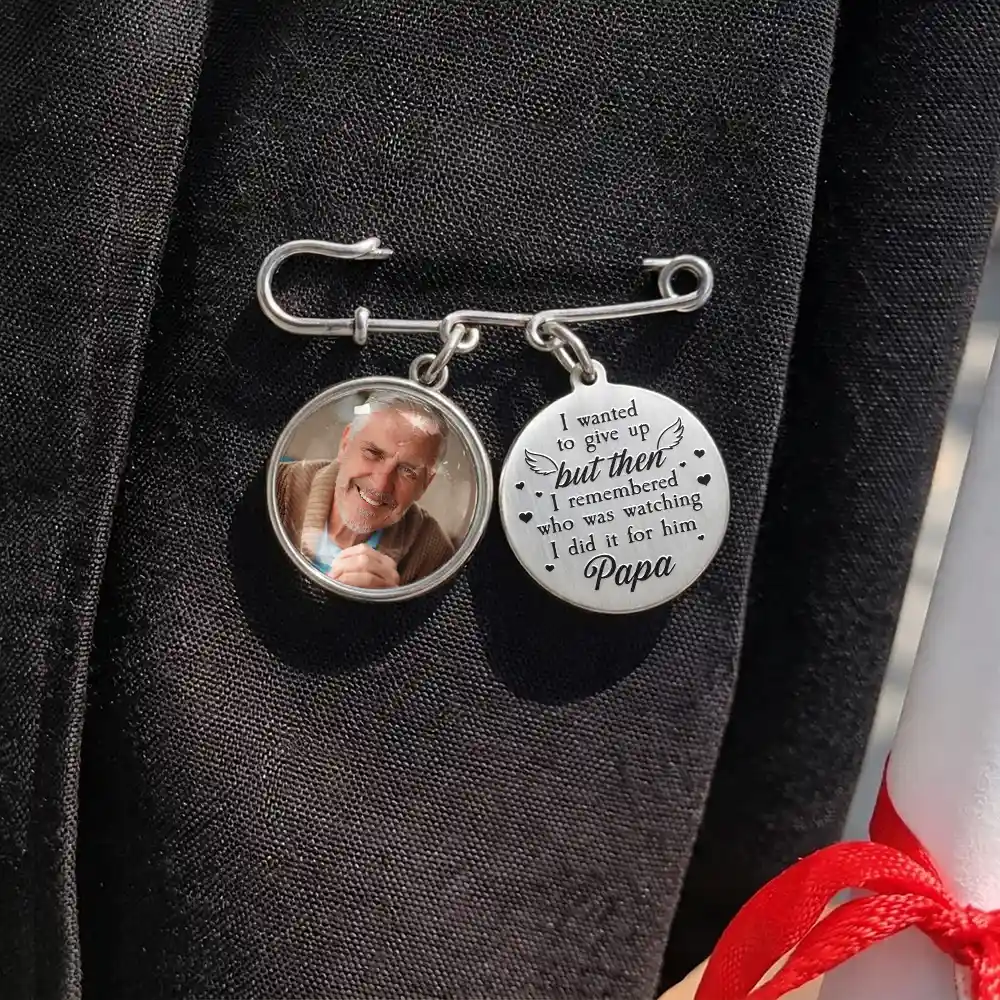 Custom Photo Graduation I Remembered Who Was Watching - Personalized Graduation Tassel Pin - Image 2
