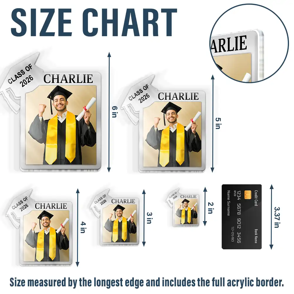 Custom Photo Graduation Keepsake - Personalized Acrylic Magnet - Image 5