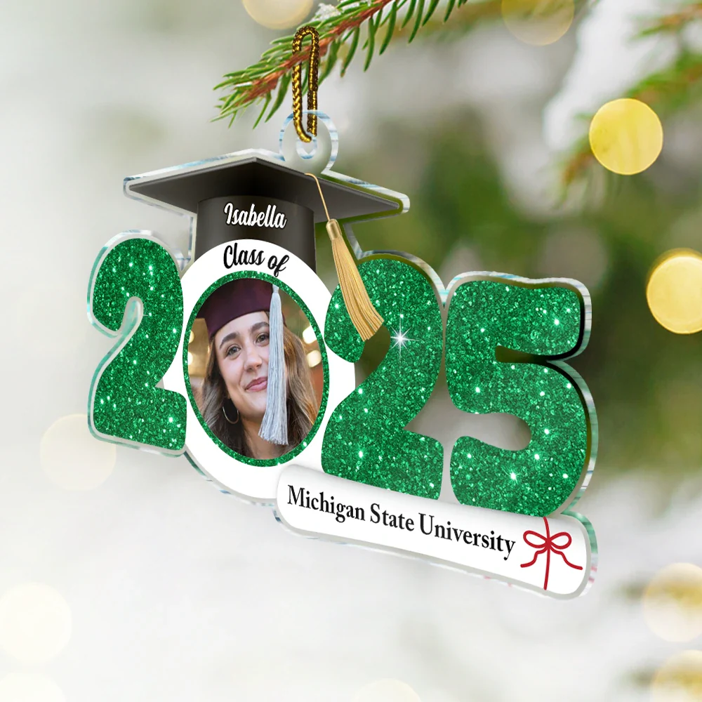 Custom Photo Graduation New Graduate - Personalized Custom Shaped Acrylic Ornament - Image 2