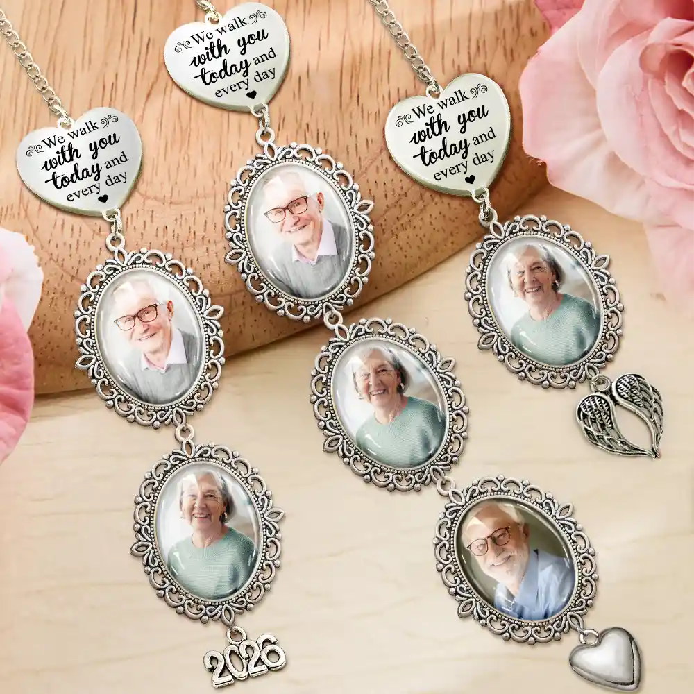 Custom Photo Graduation Walking Beside You Memorial - Personalised Graduation Tassel Charm - Image 2