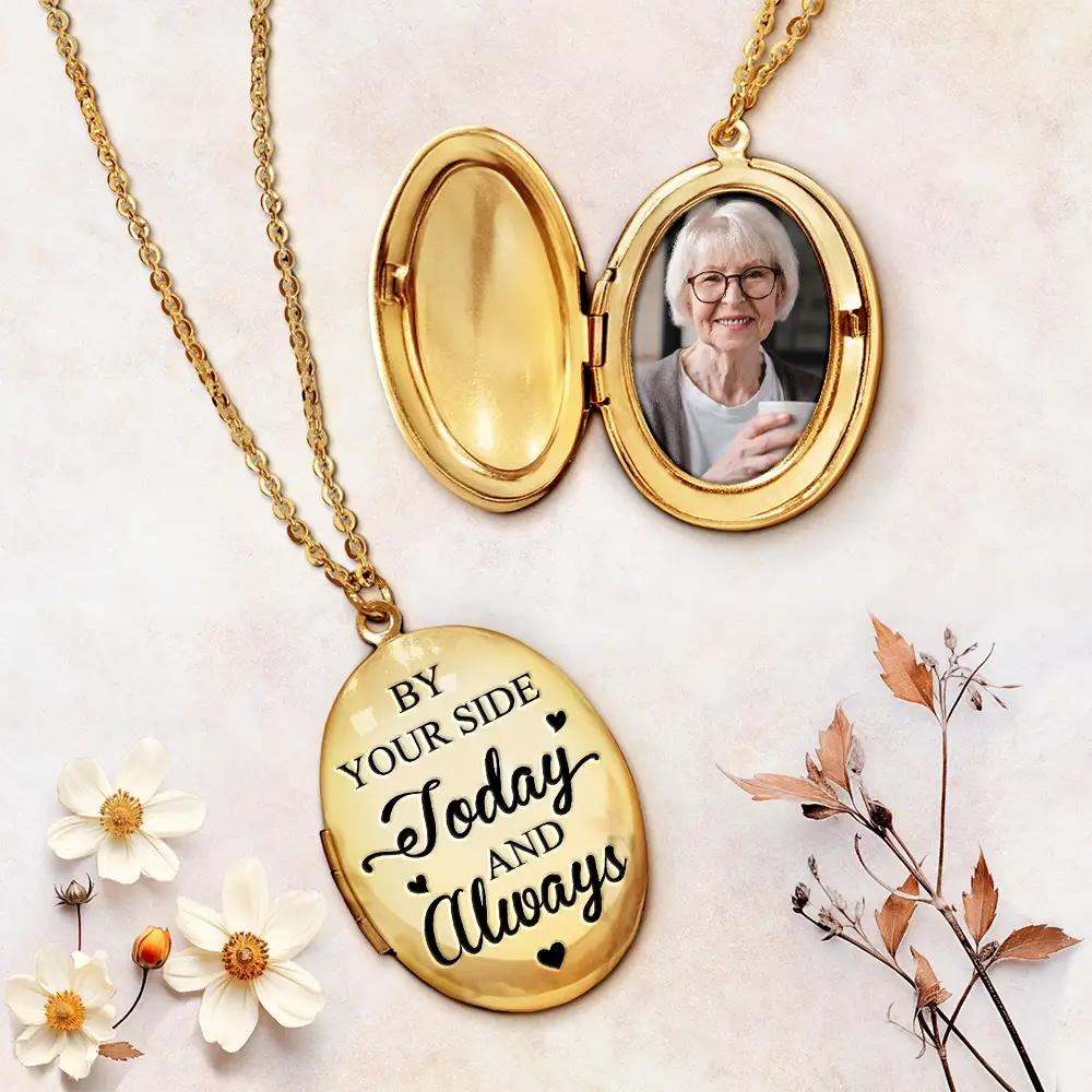 Custom Photo Graduation Walking Beside You Memorial - Personalized Locket Necklace - Image 2