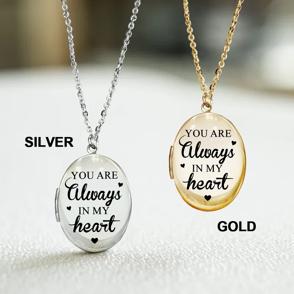 Custom Photo Graduation Walking Beside You Memorial - Personalized Locket Necklace - Image 3
