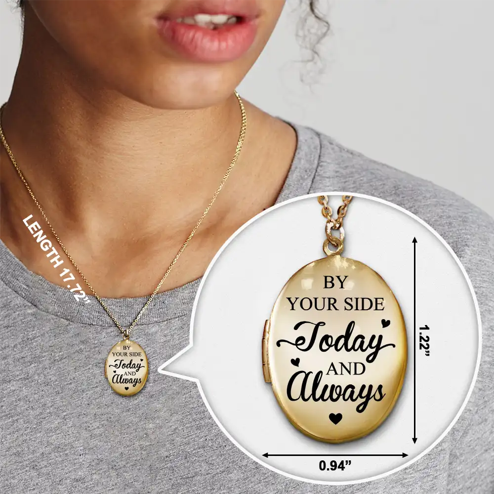 Custom Photo Graduation Walking Beside You Memorial - Personalized Locket Necklace - Image 6
