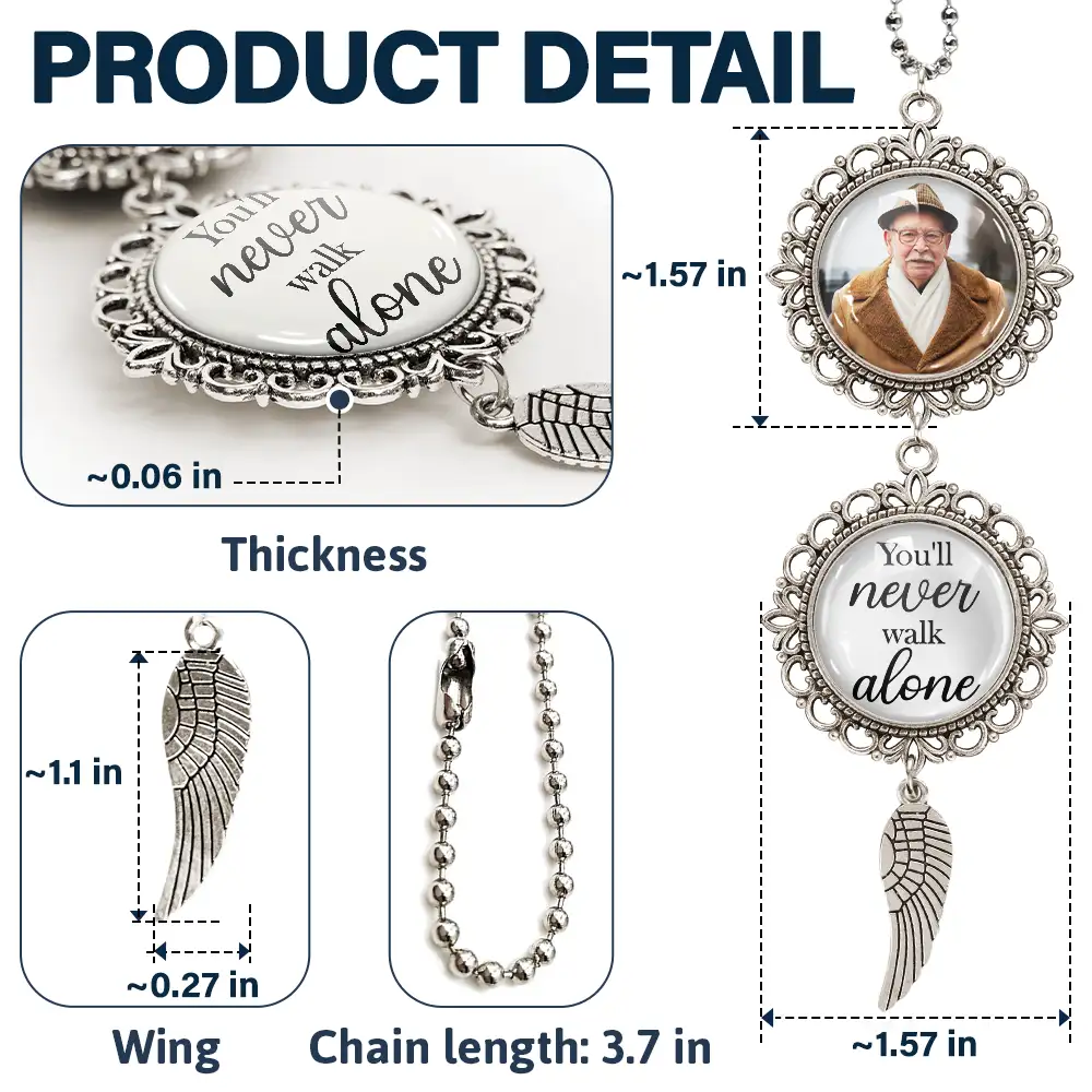 Custom Photo Graduation Walking Beside You Memorial - Personalized Photo Pendant Charm - Image 6