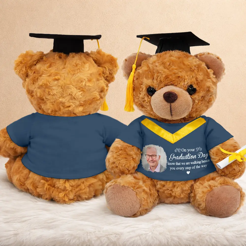 Custom Photo Graduation Walking Beside You Memorial - Personalized Teddy Bear - Image 3