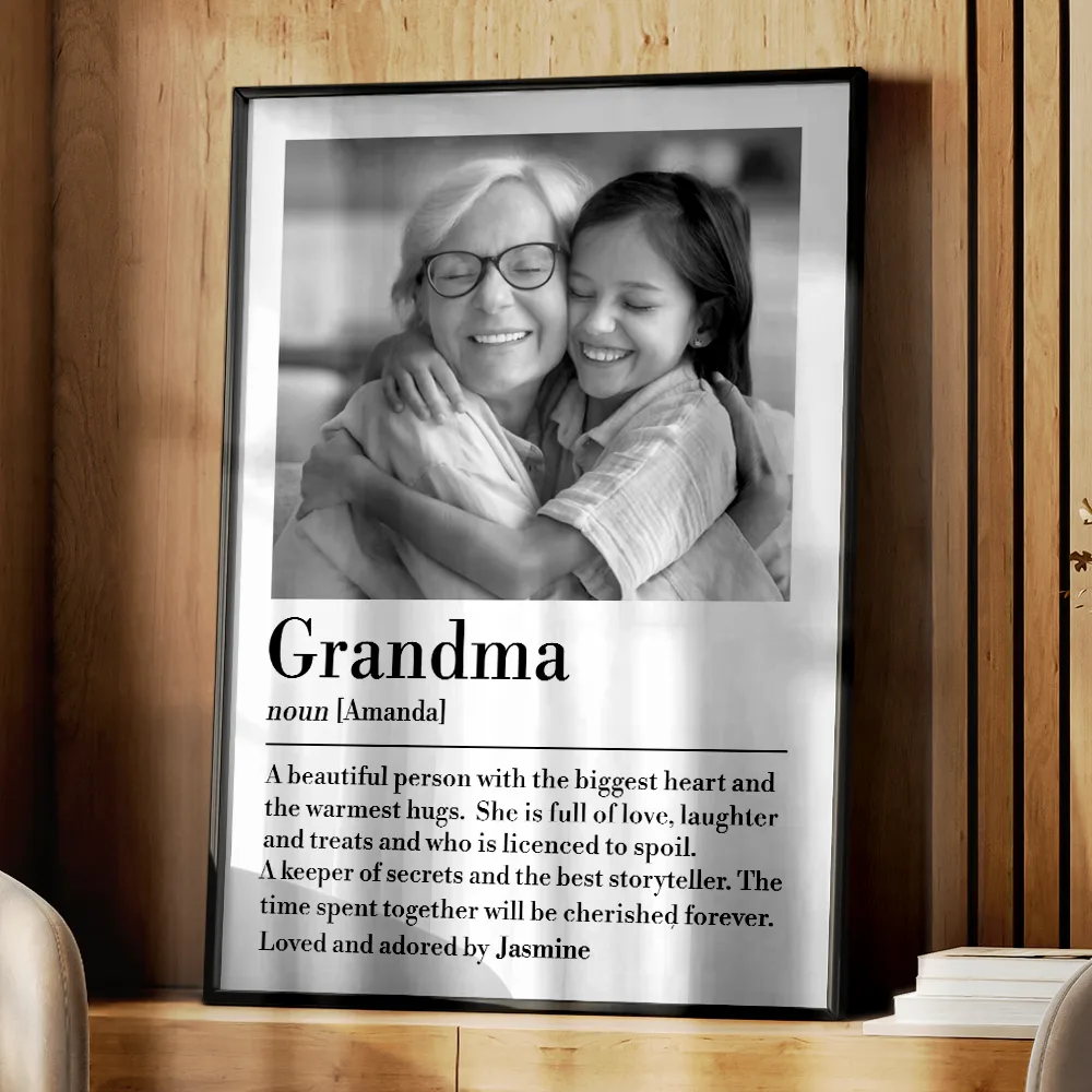 Custom Photo Grandma A Person With Warmest Heart - Personalized Poster - Image 3