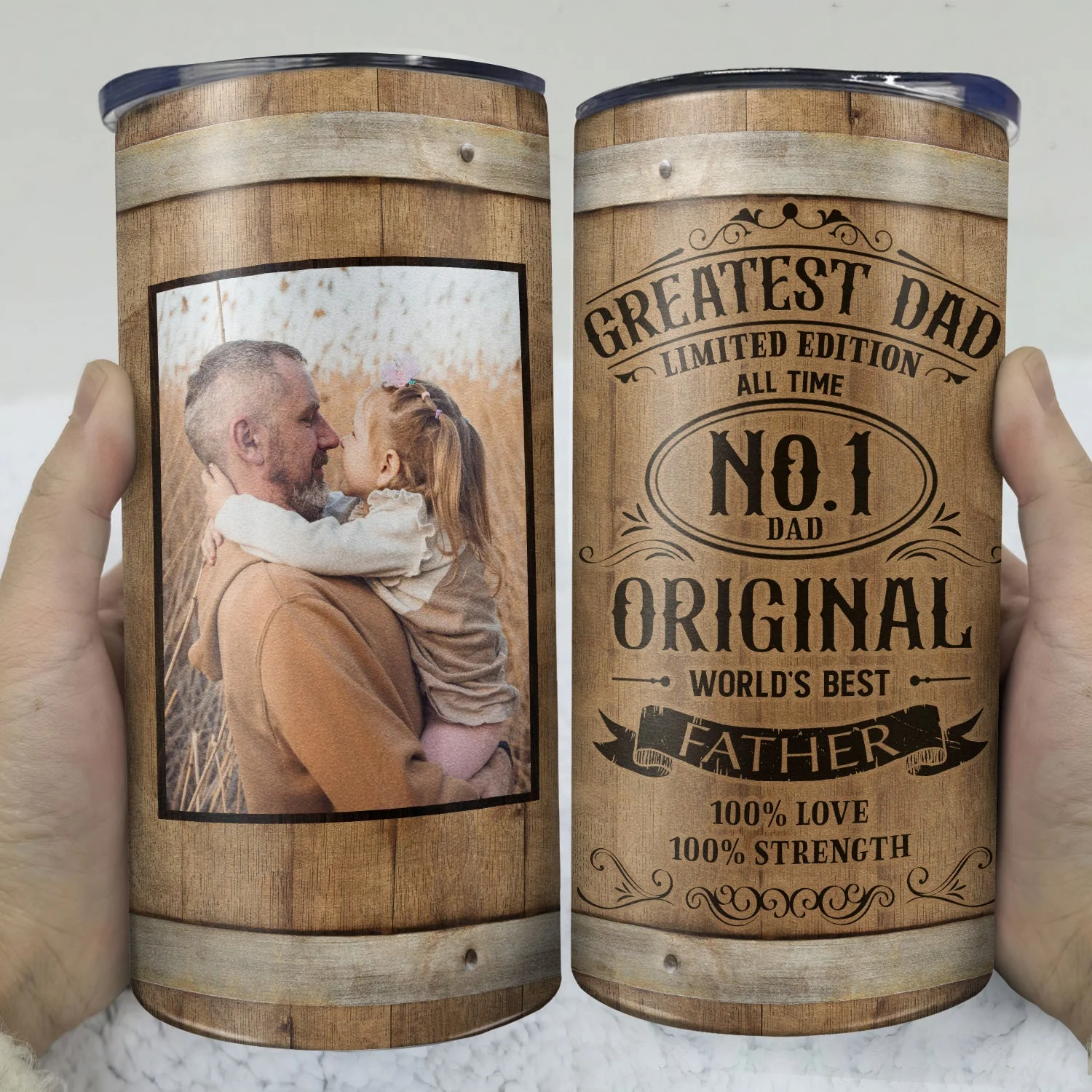 Custom Photo Greatest Dad Limited Edition - Gift For Father, Papa - Personalized 4 In 1 Can Cooler Tumbler - Image 3