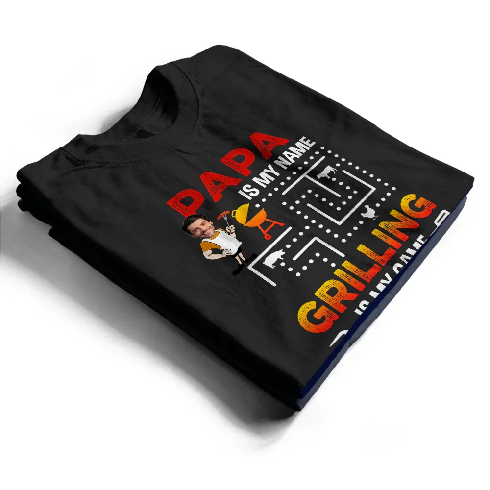 Custom Photo Grilling Is My Game - Personalized T Shirt - Image 3