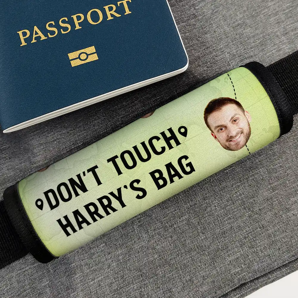 Custom Photo Hands Off My Bag - Personalized Luggage Handle Wrap - Image 5